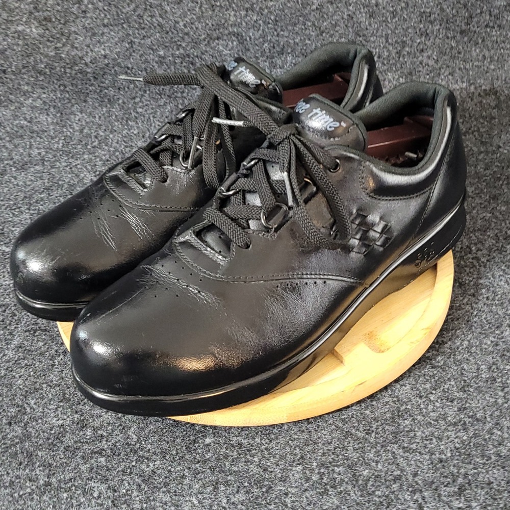 SAS Free Time Shoes Women 9 M Black Walking Comfort Leather Lace Up Sneaker - Picture 12 of 16